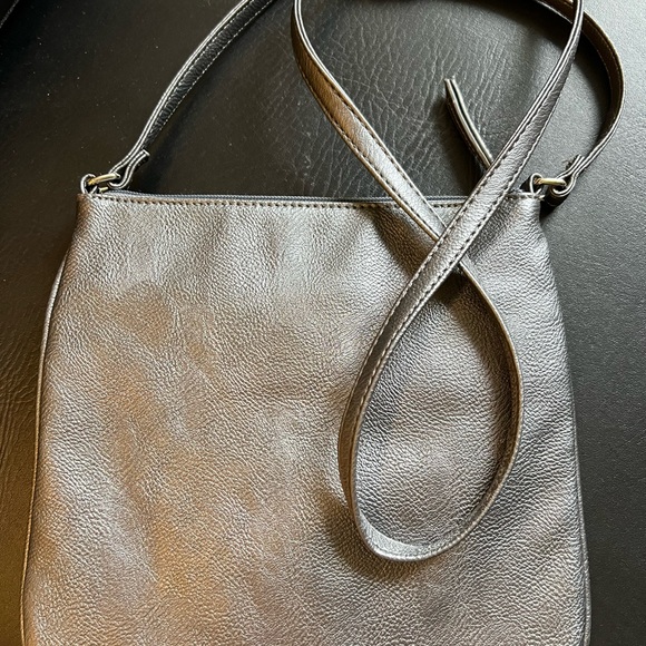 Nine West Silver Grey Crossbody Handbag Purse - Picture 5 of 6
